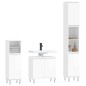 vidaXL Set Mobili da Bagno 3 pz Bianco Lucido in Legno Multistrato vidaXL Set Mobili da Bagno 3 pz Bianco Lucido in Legno Multistrato