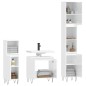 vidaXL Set Mobili da Bagno 3 pz Bianco Lucido in Legno Multistrato vidaXL Set Mobili da Bagno 3 pz Bianco Lucido in Legno Multistrato
