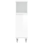 vidaXL Set Mobili da Bagno 3 pz Bianco Lucido in Legno Multistrato vidaXL Set Mobili da Bagno 3 pz Bianco Lucido in Legno Multistrato