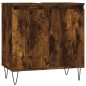 vidaXL Set Mobili da Bagno 3 pz Rovere Fumo in Legno Multistrato vidaXL Set Mobili da Bagno 3 pz Rovere Fumo in Legno Multistrato