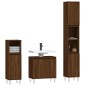 vidaXL Set Mobili da Bagno 3 pz Rovere Marrone in Legno Multistrato vidaXL Set Mobili da Bagno 3 pz Rovere Marrone in Legno Multistrato