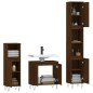 vidaXL Set Mobili da Bagno 3 pz Rovere Marrone in Legno Multistrato vidaXL Set Mobili da Bagno 3 pz Rovere Marrone in Legno Multistrato