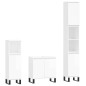 vidaXL Set Mobili da Bagno 3 pz Bianco Lucido in Legno Multistrato vidaXL Set Mobili da Bagno 3 pz Bianco Lucido in Legno Multistrato