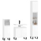 vidaXL Set Mobili da Bagno 3 pz Bianco Lucido in Legno Multistrato vidaXL Set Mobili da Bagno 3 pz Bianco Lucido in Legno Multistrato