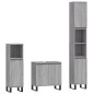vidaXL Set Mobili da Bagno 3 pz Grigio Sonoma in Legno Multistrato vidaXL Set Mobili da Bagno 3 pz Grigio Sonoma in Legno Multistrato