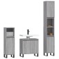vidaXL Set Mobili da Bagno 3 pz Grigio Sonoma in Legno Multistrato vidaXL Set Mobili da Bagno 3 pz Grigio Sonoma in Legno Multistrato