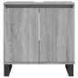vidaXL Set Mobili da Bagno 3 pz Grigio Sonoma in Legno Multistrato vidaXL Set Mobili da Bagno 3 pz Grigio Sonoma in Legno Multistrato