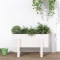 vidaXL Fioriera da Giardino Bianca 62x30x38 cm Legno Massello di Pino vidaXL Fioriera da Giardino Bianca 62x30x38 cm Legno Massello di Pino