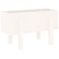 vidaXL Fioriera da Giardino Bianca 62x30x38 cm Legno Massello di Pino vidaXL Fioriera da Giardino Bianca 62x30x38 cm Legno Massello di Pino