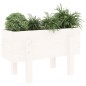 vidaXL Fioriera da Giardino Bianca 62x30x38 cm Legno Massello di Pino vidaXL Fioriera da Giardino Bianca 62x30x38 cm Legno Massello di Pino