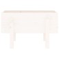 vidaXL Fioriera da Giardino Bianca 62x30x38 cm Legno Massello di Pino vidaXL Fioriera da Giardino Bianca 62x30x38 cm Legno Massello di Pino