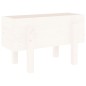 vidaXL Fioriera da Giardino Bianca 62x30x38 cm Legno Massello di Pino vidaXL Fioriera da Giardino Bianca 62x30x38 cm Legno Massello di Pino