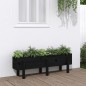 vidaXL Fioriera Rialzata da Giardino Nera 121x30x38 cm Massello Pino vidaXL Fioriera Rialzata da Giardino Nera 121x30x38 cm Massello Pino