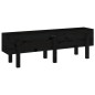 vidaXL Fioriera Rialzata da Giardino Nera 121x30x38 cm Massello Pino vidaXL Fioriera Rialzata da Giardino Nera 121x30x38 cm Massello Pino