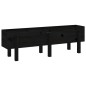 vidaXL Fioriera Rialzata da Giardino Nera 121x30x38 cm Massello Pino vidaXL Fioriera Rialzata da Giardino Nera 121x30x38 cm Massello Pino