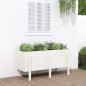 vidaXL Fioriera Rialzata da Giardino Bianca 121x50x57 cm Massello Pino vidaXL Fioriera Rialzata da Giardino Bianca 121x50x57 cm Massello Pino