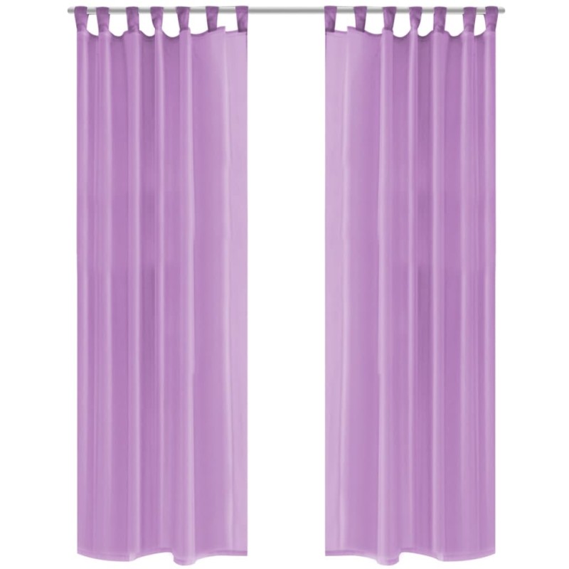 Tende in Voile 2 pz 140x175 cm Lilla Tende in Voile 2 pz 140x175 cm Lilla