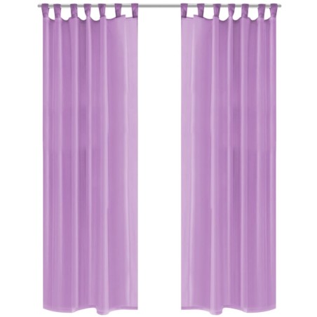 Tende in Voile 2 pz 140x175 cm Lilla
