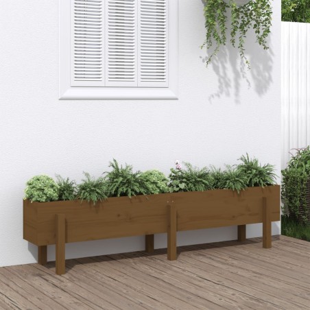 vidaXL Fioriera Rialzata da Giardino Ambra 160x30x38 cm Massello Pino