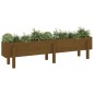 vidaXL Fioriera Rialzata da Giardino Ambra 160x30x38 cm Massello Pino vidaXL Fioriera Rialzata da Giardino Ambra 160x30x38 cm Massello Pino