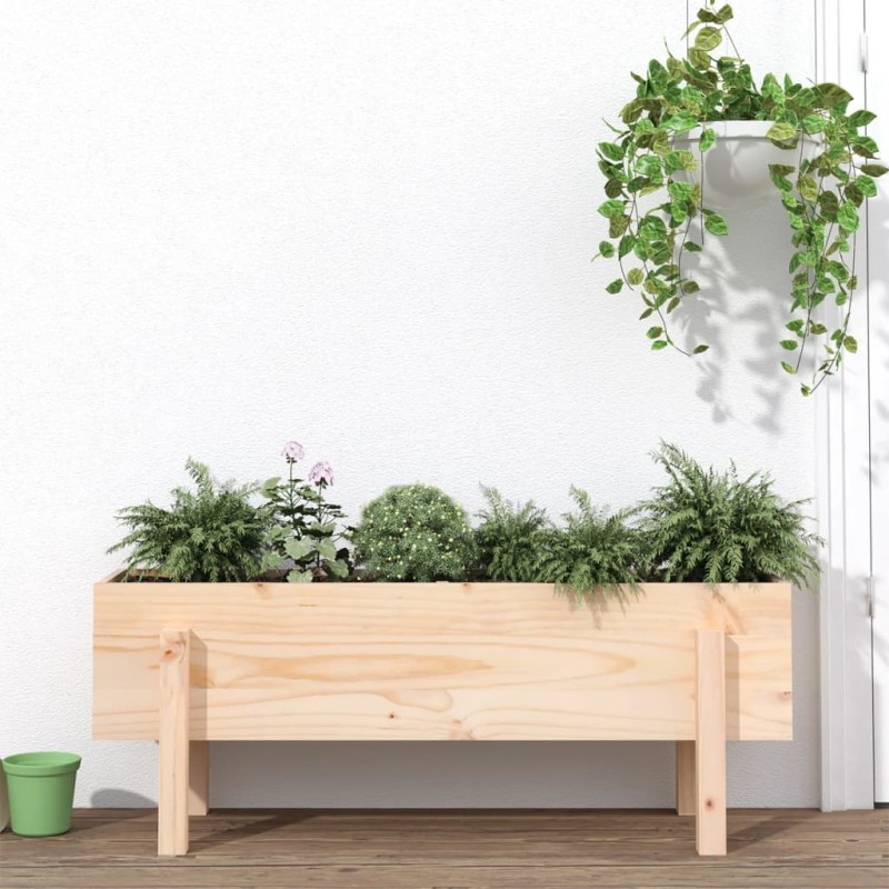 vidaXL Fioriera Rialzata da Giardino 101x30x38 cm Legno Massello Pino vidaXL Fioriera Rialzata da Giardino 101x30x38 cm Legno Massello Pino