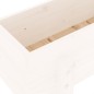 vidaXL Fioriera Rialzata da Giardino Bianca 101x30x38 cm Massello Pino vidaXL Fioriera Rialzata da Giardino Bianca 101x30x38 cm Massello Pino