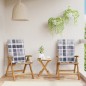 vidaXL Sedie da Giardino Reclinabili con Cuscini 2 pz in Legno di Teak vidaXL Sedie da Giardino Reclinabili con Cuscini 2 pz in Legno di Teak