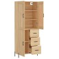 vidaXL Credenza Rovere Sonoma 69,5x34x180 cm in Legno Multistrato vidaXL Credenza Rovere Sonoma 69,5x34x180 cm in Legno Multistrato