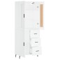 vidaXL Credenza Bianca 69,5x34x180 cm in Legno Multistrato vidaXL Credenza Bianca 69,5x34x180 cm in Legno Multistrato