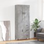 vidaXL Credenza Grigio Cemento 69,5x34x180 cm in Legno Multistrato vidaXL Credenza Grigio Cemento 69,5x34x180 cm in Legno Multistrato