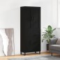 vidaXL Credenza Nera 69,5x34x180 cm in Legno Multistrato vidaXL Credenza Nera 69,5x34x180 cm in Legno Multistrato