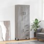 vidaXL Credenza Grigio Sonoma 69,5x34x180 cm in Legno Multistrato vidaXL Credenza Grigio Sonoma 69,5x34x180 cm in Legno Multistrato