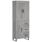 vidaXL Credenza Grigio Sonoma 69,5x34x180 cm in Legno Multistrato vidaXL Credenza Grigio Sonoma 69,5x34x180 cm in Legno Multistrato