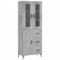 vidaXL Credenza Grigio Cemento 69,5x34x180 cm in Legno Multistrato vidaXL Credenza Grigio Cemento 69,5x34x180 cm in Legno Multistrato