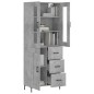 vidaXL Credenza Grigio Cemento 69,5x34x180 cm in Legno Multistrato vidaXL Credenza Grigio Cemento 69,5x34x180 cm in Legno Multistrato
