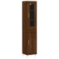 vidaXL Credenza Rovere Marrone 34,5x34x180 cm in Legno Multistrato