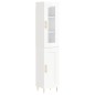 vidaXL Credenza 34,5x34x180 cm in Legno Multistrato Bianco Lucido vidaXL Credenza 34,5x34x180 cm in Legno Multistrato Bianco Lucido