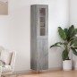 vidaXL Credenza Grigio Sonoma 34,5x34x180 cm in Legno Multistrato vidaXL Credenza Grigio Sonoma 34,5x34x180 cm in Legno Multistrato