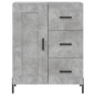 vidaXL Credenza Grigio Cemento 69,5x34x180 cm in Legno Multistrato