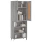 vidaXL Credenza Grigio Sonoma 69,5x34x180 cm in Legno Multistrato vidaXL Credenza Grigio Sonoma 69,5x34x180 cm in Legno Multistrato