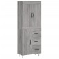 vidaXL Credenza Grigio Sonoma 69,5x34x180 cm in Legno Multistrato vidaXL Credenza Grigio Sonoma 69,5x34x180 cm in Legno Multistrato