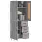 vidaXL Credenza Grigio Sonoma 69,5x34x180 cm in Legno Multistrato vidaXL Credenza Grigio Sonoma 69,5x34x180 cm in Legno Multistrato