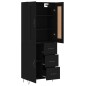 vidaXL Credenza Nera 69,5x34x180 cm in Legno Multistrato vidaXL Credenza Nera 69,5x34x180 cm in Legno Multistrato