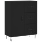 vidaXL Credenza Nera 69,5x34x180 cm in Legno Multistrato vidaXL Credenza Nera 69,5x34x180 cm in Legno Multistrato
