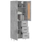 vidaXL Credenza Grigio Cemento 69,5x34x180 cm in Legno Multistrato vidaXL Credenza Grigio Cemento 69,5x34x180 cm in Legno Multistrato