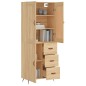 vidaXL Credenza Rovere Sonoma 69,5x34x180 cm in Legno Multistrato