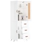 vidaXL Credenza Bianca 69,5x34x180 cm in Legno Multistrato vidaXL Credenza Bianca 69,5x34x180 cm in Legno Multistrato