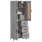 vidaXL Credenza Grigio Sonoma 69,5x34x180 cm in Legno Multistrato vidaXL Credenza Grigio Sonoma 69,5x34x180 cm in Legno Multistrato