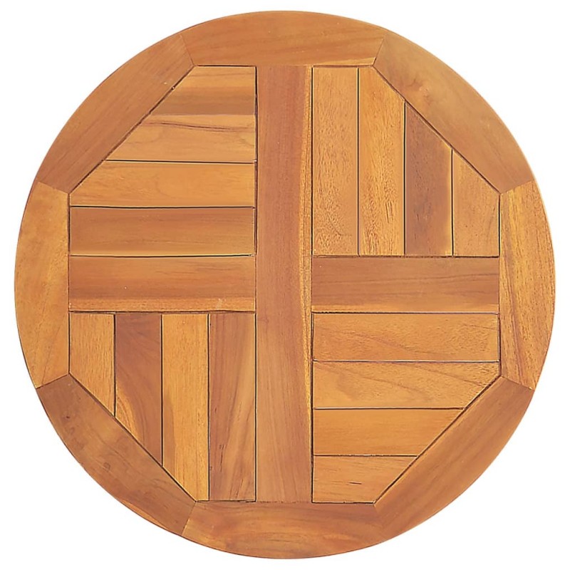 vidaXL Piano Tavolo in Legno Massello di Teak Rotondo 2,5 cm 50 cm vidaXL Piano Tavolo in Legno Massello di Teak Rotondo 2,5 cm 50 cm