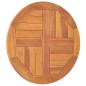 vidaXL Piano Tavolo in Legno Massello di Teak Rotondo 2,5 cm 50 cm vidaXL Piano Tavolo in Legno Massello di Teak Rotondo 2,5 cm 50 cm